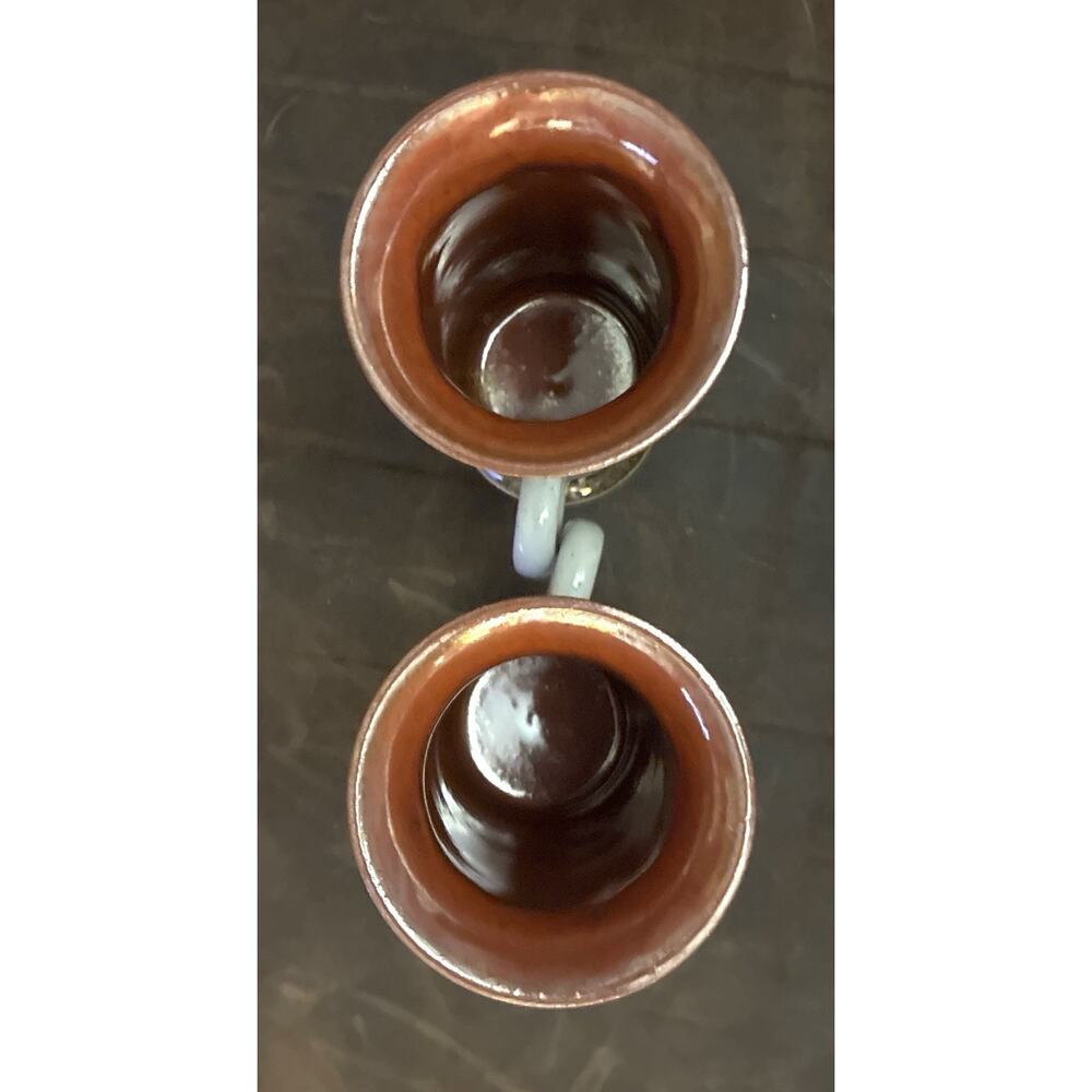 Two Vintage Otagiri Studio Pottery Footed Handle Geese Mugs - Picture 4 of 6